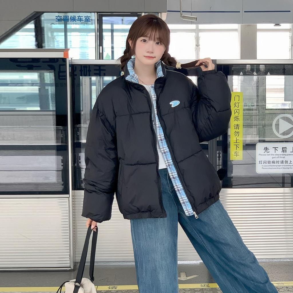 New Vertical Collar Down Cotton-padded Jacket Women's Winter Short Loose Bread Coat Padded Coat