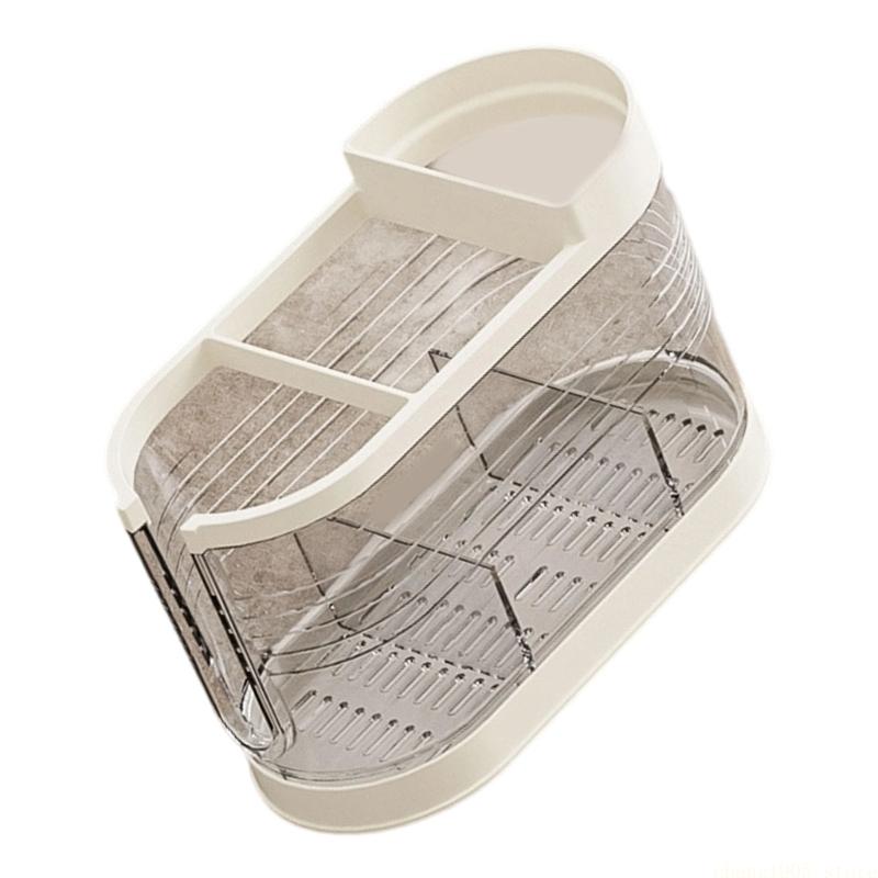 QX2E Modern Utensil Storage Solution Chopstick RackWith Drainage Base Kitchen Counter Cutlery Holder