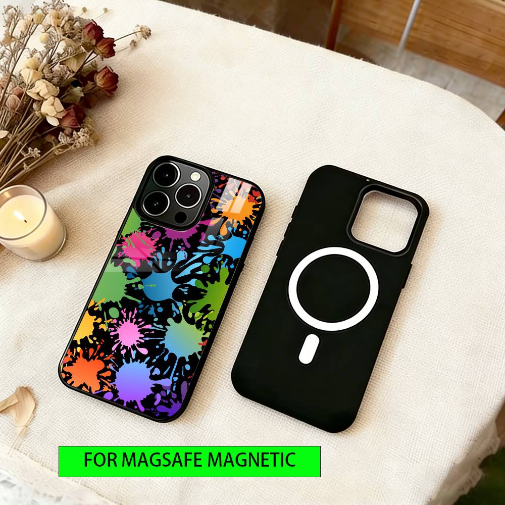 Graffiti Art Phone Case For iPhone17,16,15,14,13,12,11 Plus,Pro Magnetic with Magsafe Wireless Charging