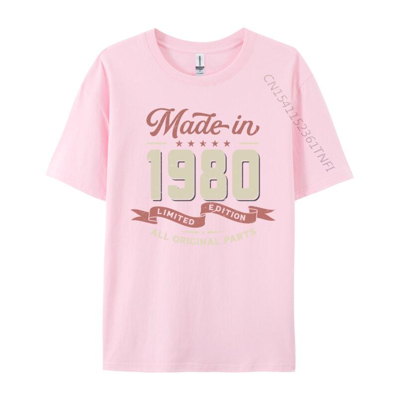 Unisexs T Shirt 43th Birthday Born 1980 Made Tshirts Fall Tops Shirts For Unisex Fashion Normal Tshirt Free Shipping