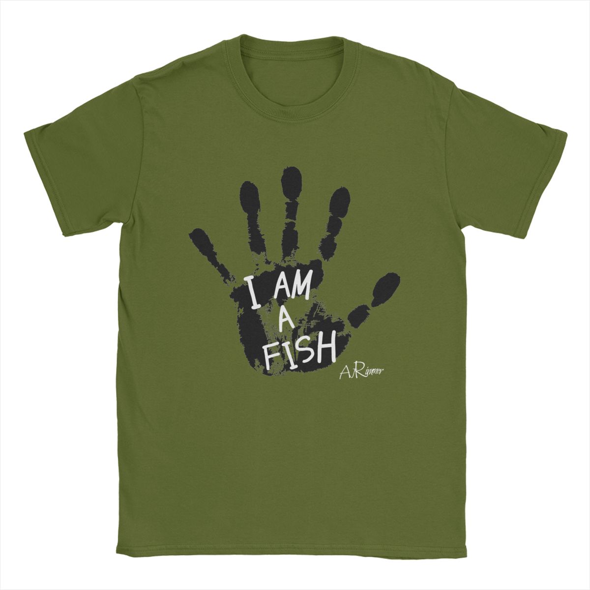 

I Am A Fish Red Dwarf T-Shirts Men Vintage Pure Cotton Tees O Neck Short Sleeve T Shirts Plus Size Clothes 4XL
