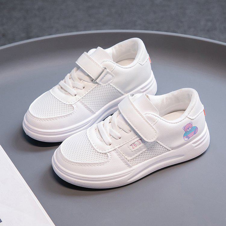 

2024 Весна и Осень Детские Белые Сетчатые Спортивные Кроссовки, Дышащие Кроссовки Для Мальчиков и Повседневная Модная Обувь Для Девочек