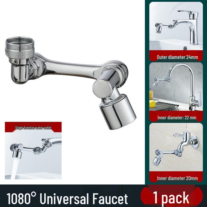 Universal Swivel Faucet Extender: Multi-functional Bathroom Sink Splash-proof Adapter