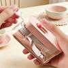 Portable Floss Pick Dispenser with 10 Floss Automatic Pop-Up Dental Flosser Case Reusable Refillable Travel Floss Stick Holder Container Box