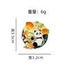Chinese Style Mid-Autumn Festival Enamel Alloy Panda Brooch Cute Chang'e Moon Cake Moon Badge for Bags Clothing Decoration