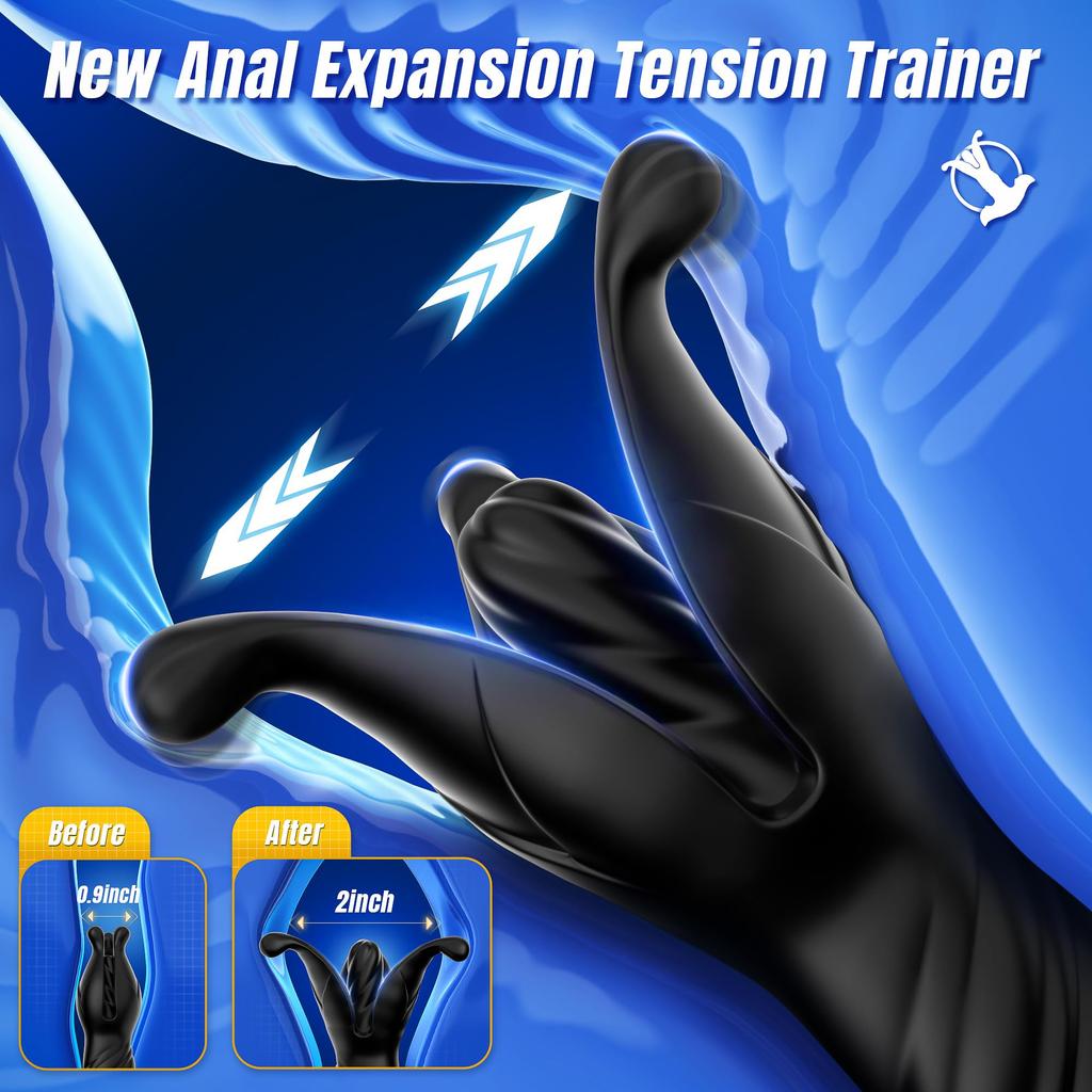 BEISAR Prostate Massager Anal Toy, Male Butt Plug, Adult Toy, Male Vibrator, 9 Vibration Modes (Tension, Pulsation, and Thrusting), App-Controlled