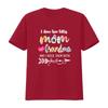 I Have Two Titles Mom And Grandma T Shirt Floral Print For Women Fashionable Comfortable Vintage Washed Graphic Unisex Stylish