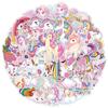50 Waterproof Cute Pink Unicorn Graffiti Stickers for Water Bottles & Computers