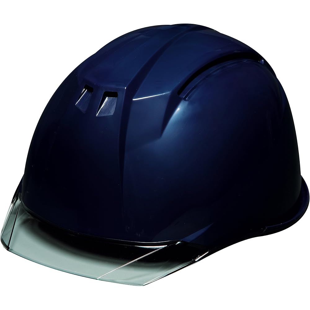 DIC AA11EVO-CW Helmet with Ventilation, Clear Visor, Styrofoam Liner Navy/Smoke