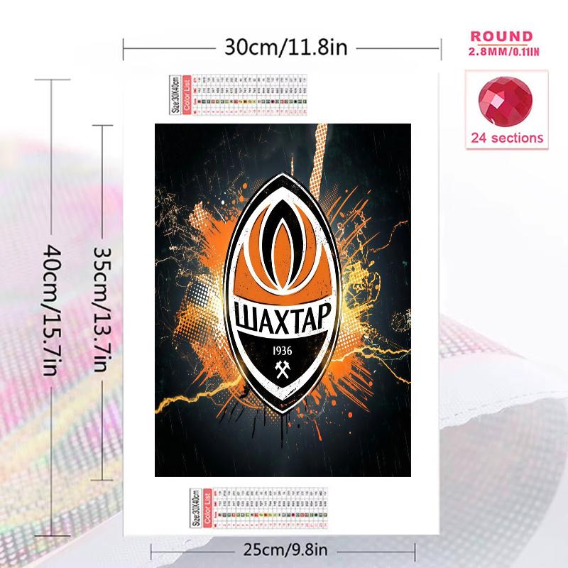 FC Shakhtar Donetsk 100% Round Full Drill 5D DIY Diamond Painting Embroidery Cross Stitch Rhinestone Décor