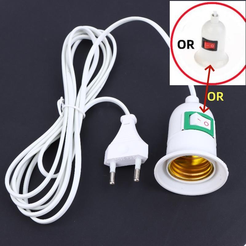 1 szt. Oprawka do lampy ogrodowej z kablem 3/5/10 metrów Wtyczka EU z włącznikiem/wyłącznikiem E27 Wiszący uchwyt na światło do roślin doniczkowych na biurko