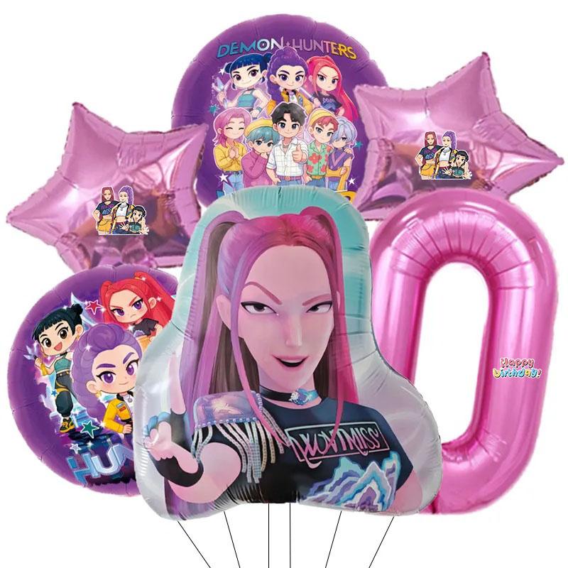 Set di 6 Palloncini in Alluminio con Numeri da 0 a 9 per Festa di Compleanno a Tema Musicale Decorazione Baby Shower Regalo