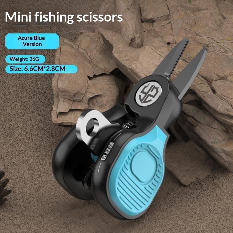 1Pc Portable Stainless Steel Lure Scissors Fishing Line Pe Line Serrated Blade Mini Fishing Scissors