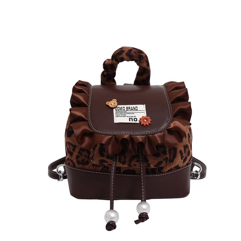 Damski plecak w panterkę: Modna, codzienna torba studencka i dojazdowa 2025 o dużej pojemności.