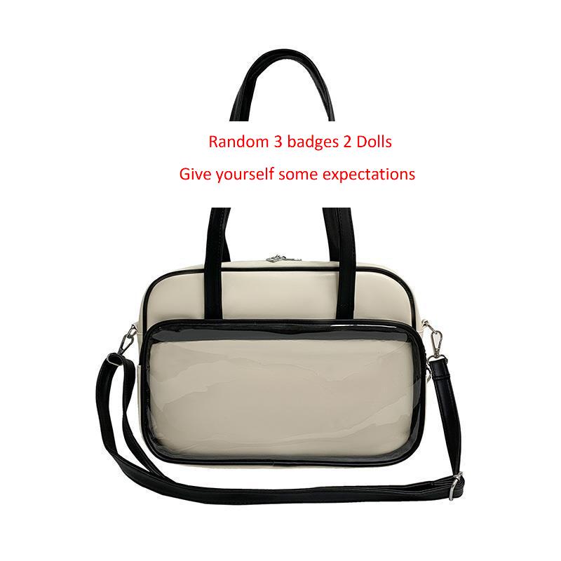 Japanese School Style Single Shoulder Transparent Itabag Two-Dimensional Doll Oblique Span Handbag Girl Student Jk Shoulder Bag