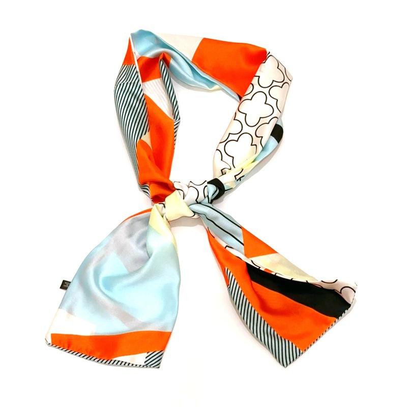 Narrow Silk Scarf, Women'S Streamer, Hair Accessories, Tied Bag, Small Scarf, Printed Headband, Silk Long Silk Scarf.