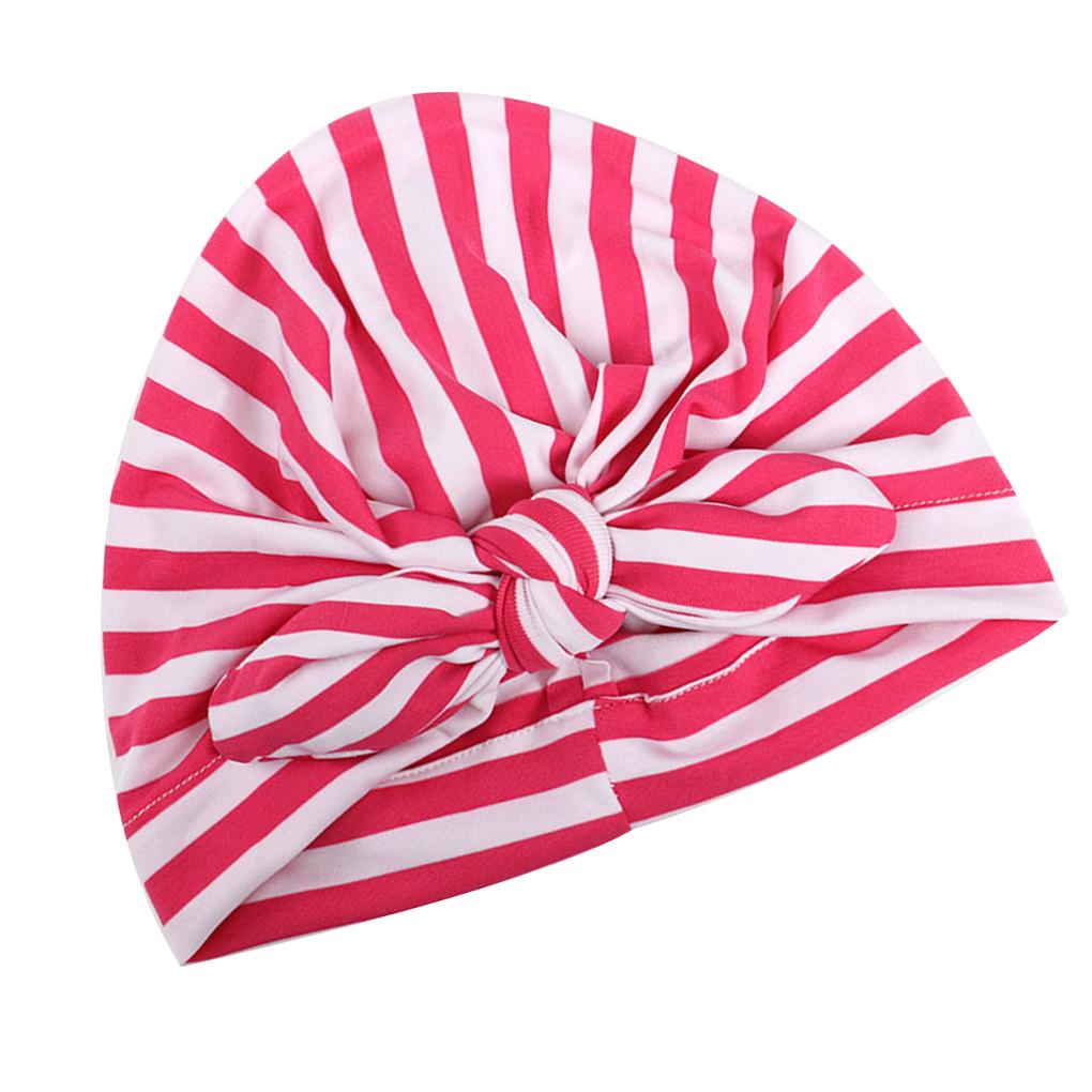 Kids Bunny Ear Hat Stripe Turban Baby Cap Head Wrap Adornments Rabbit Headdress