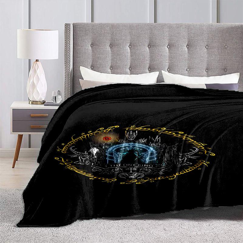 1pc The One Ring Cartoon Blanket,Portable Throw for Travel & Camping, All Season Cozy Blanket,Ideal Gift