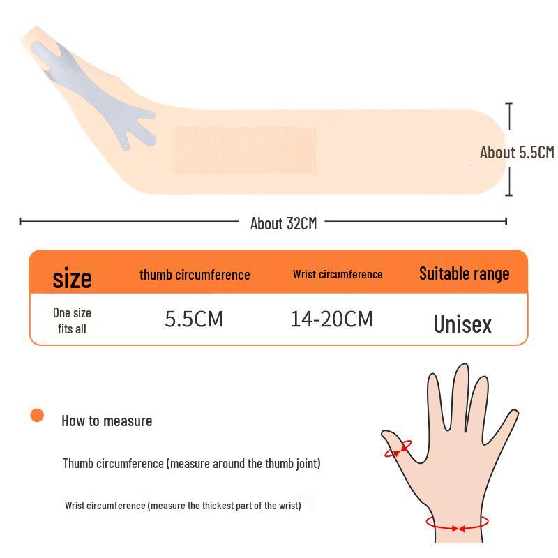 Tenosynovitis Wrist Support: Thumb Protector and Anti-Sprain Compression Wristband HW041