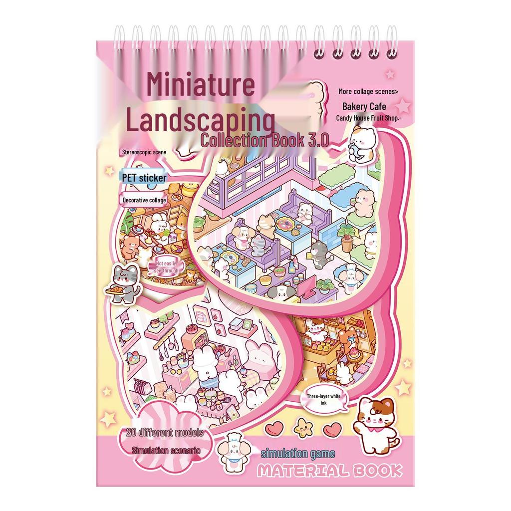 Yi Lan Miniature World Landscaping Sticker Book: Cute & Educational DIY Decoration Stickers