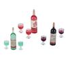 Miniature Dollhouse Wine Bottle Set Dollhouse Decoration Pretend Play Funny Mini Toy Set for Party