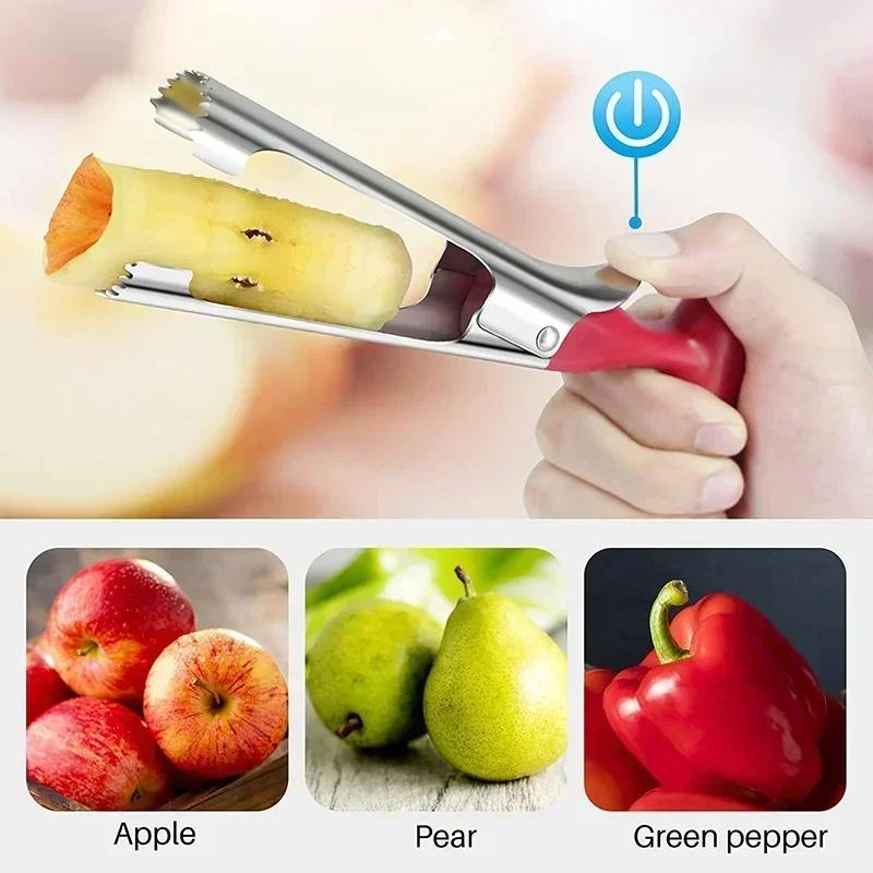 Stainless Steel Kitchen Premium Apple Corer Remover Apple Pears Seed Core Tool Fruit Cutter Seeder Slicer Knife Vegetable Tools