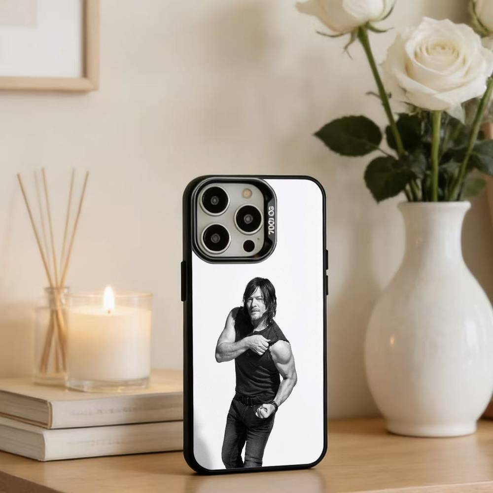 N-Norman R-Reedus  Wallpaper Phone Case For iPhone 16,15,14,13,12,17,Pro,MAX Black Matte Shockproof Cover