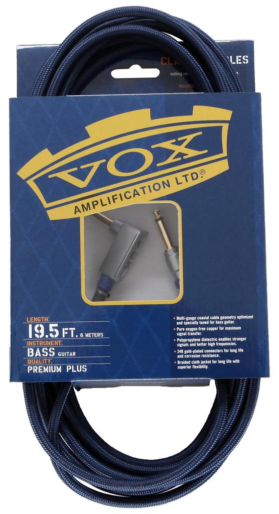 VOX VBC19 Base Shield Class A Cables, L-Shaped, 6m Length