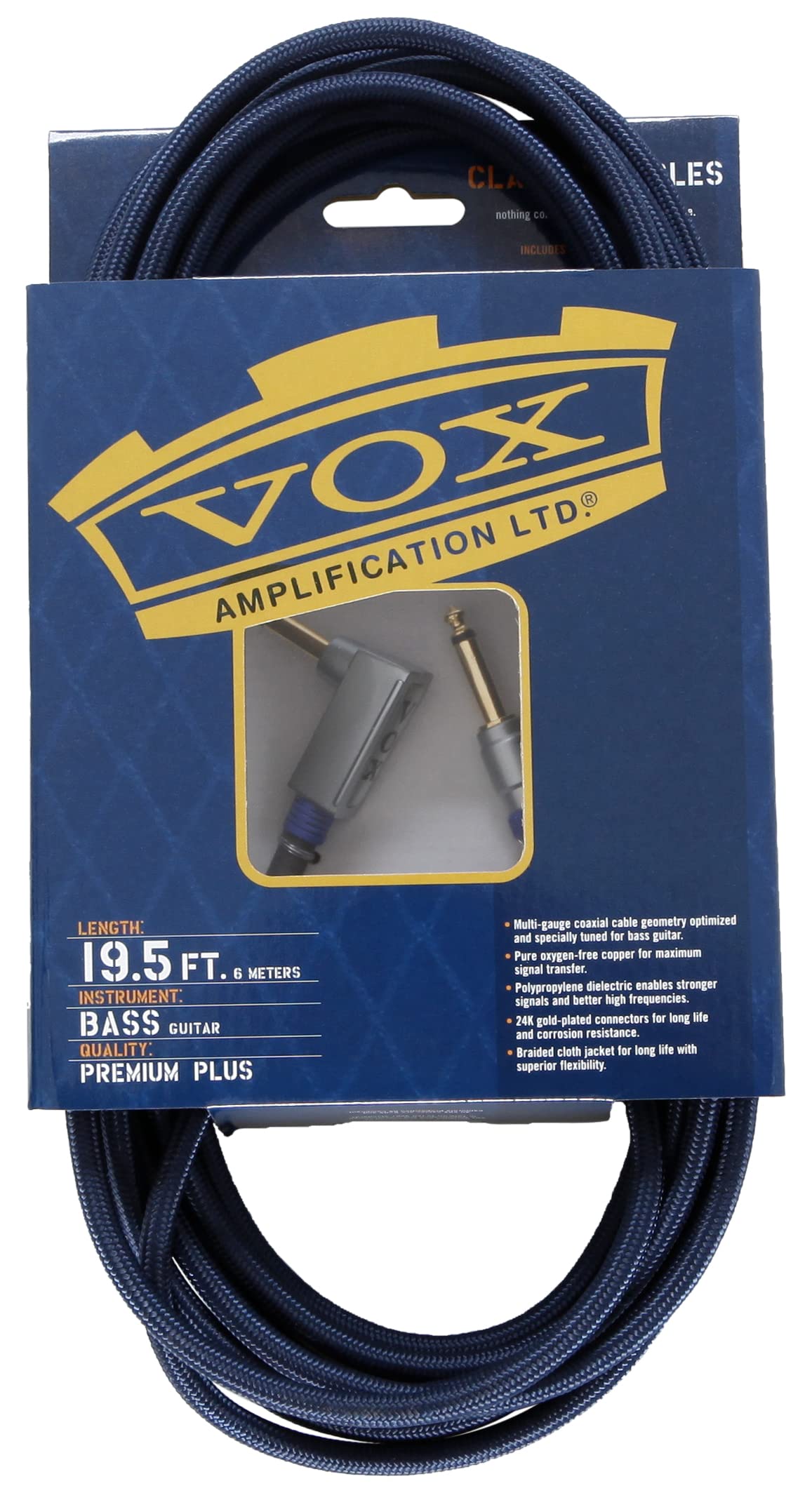 

VOX VBC19 Base Shield Class A Cables, L-Shaped, 6m Length