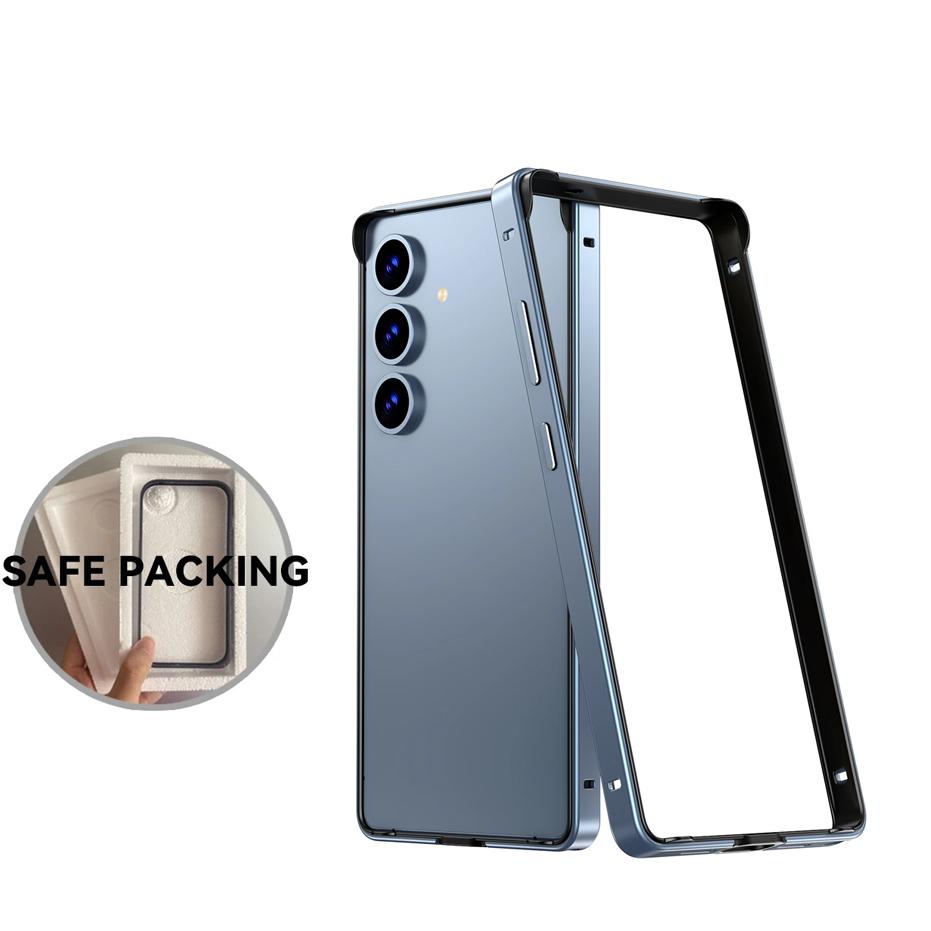 Stylový a lehký kryt s hliníkovým kovovým rámem pro Samsung S26 Ultra S25 S24 Plus, kryt pro odvod tepla