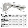 Heavy Duty Stainless Steel Folding Triangle Wall Support Bracket