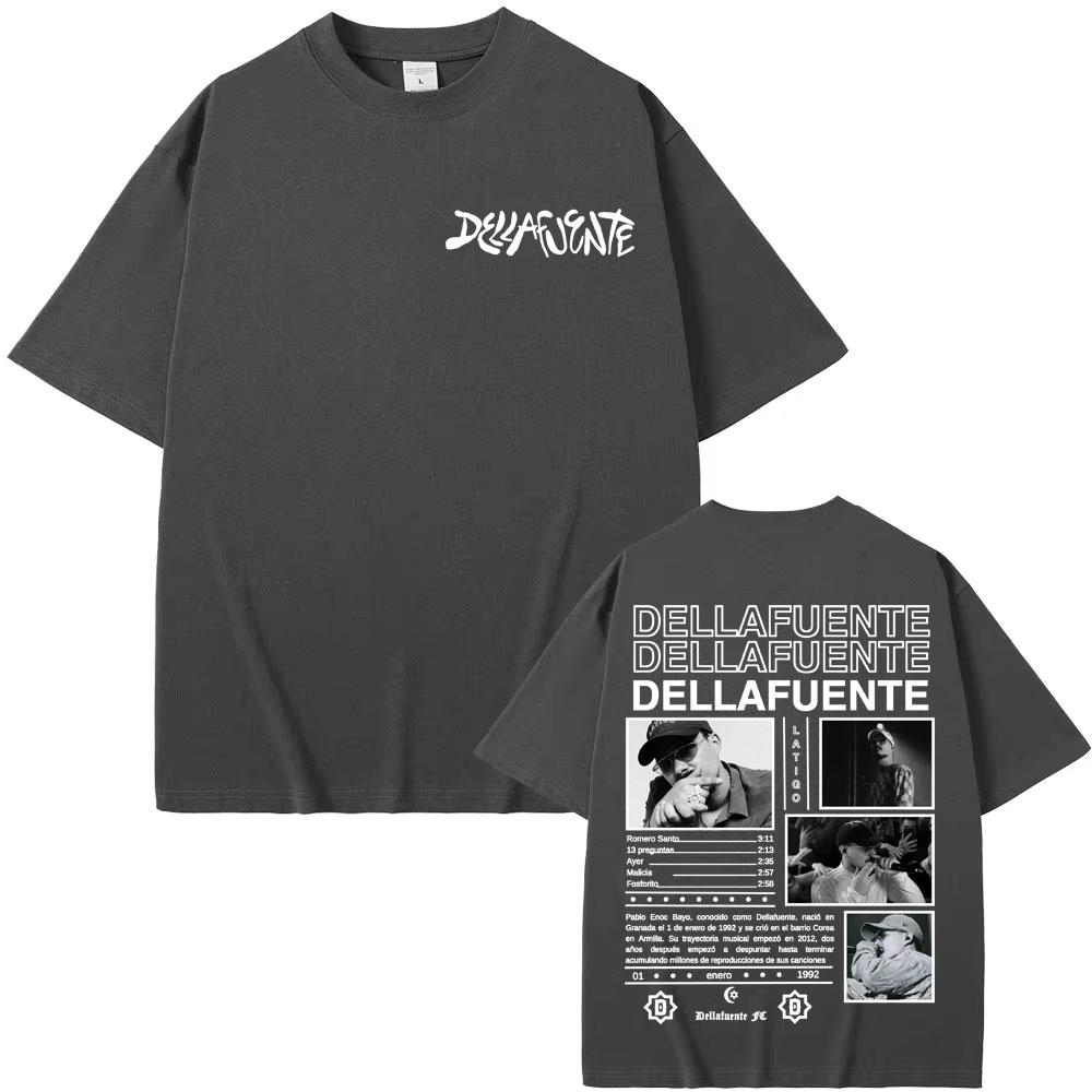 Rapper Dellafuente New Album 2026 Tour Tshirts Men Women Harajuku Gothic Hip Hop Punk T Shirt Fashion Casual Tshirt