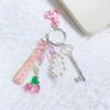 Sophisticated Hand Woven Key Holder with Pearls Beads Stylish Beaded Keychain Bag Pendant for Fashion Enthusiasts