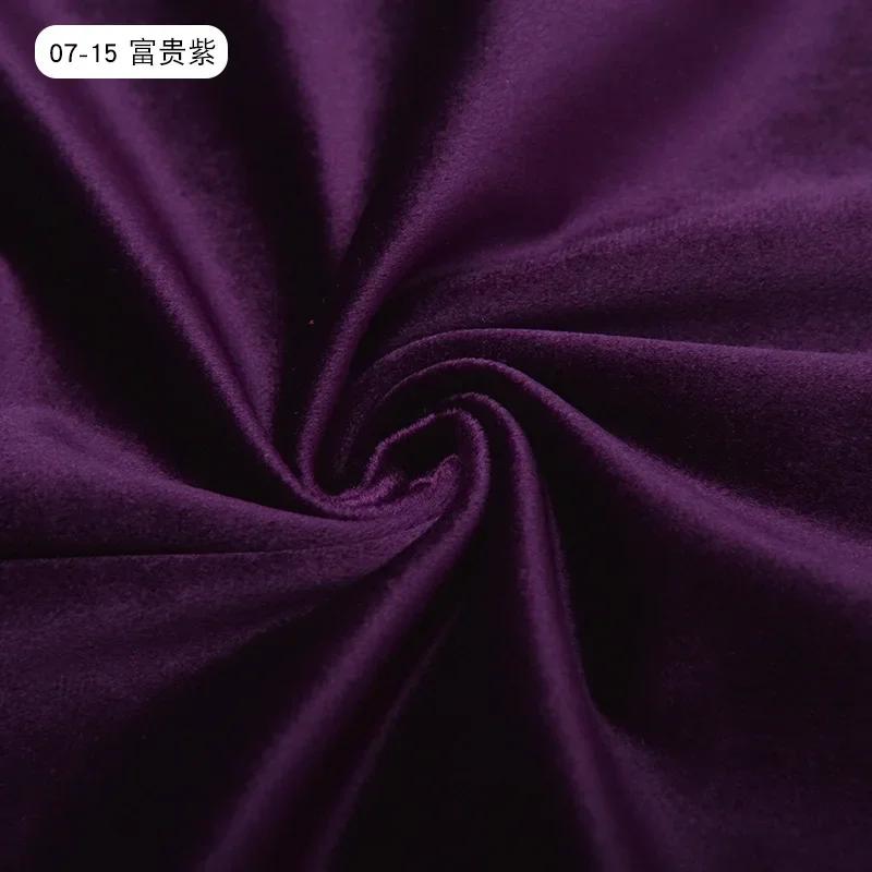 High Quality Thickend Velvet Fabric Soft By The Meter for Sofa Covers Pillowcases Curtain Sewing Velour Cloth Anti-wrinkle Blue