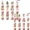 24pcs/set Christmas Cupcake Topper Xmas Gift Santa Claus Snowman Print Cupcake Topper Merry Christmas  Supplies New Year 2025