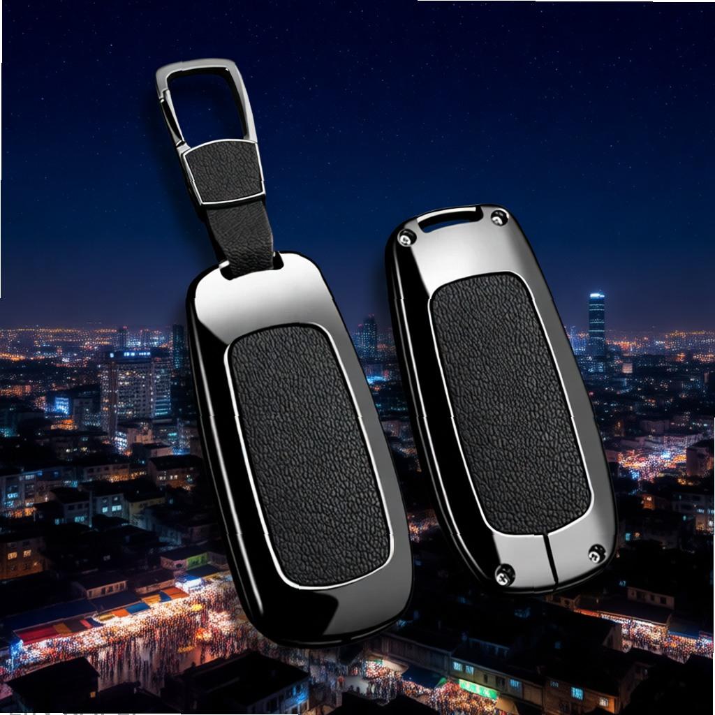 Portachiavi Custodia in Lega di Zinco e Pelle per Telecomando Auto Adatta per Chery OMODA 7 C7 2025 2026 Portafoglio Fibbia per Chiave Auto Accessori Interni
