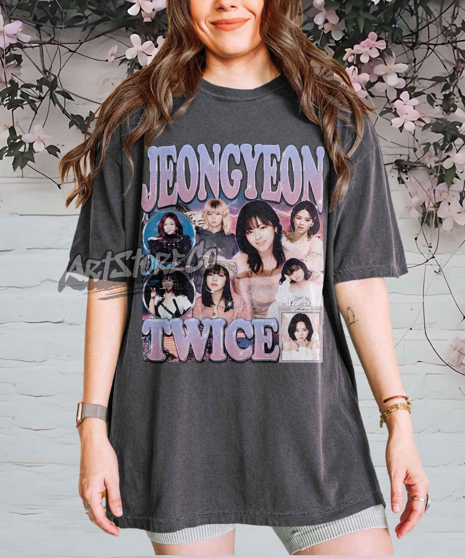 Jeongyeon Twice Retro Collage Graphic Tee Shirt 4XL
