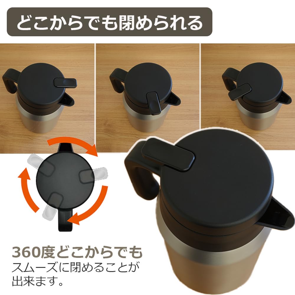 Parklane Stainless Steel Tabletop Pot with a Focus On Insulating Wide Mouth Properties, 2.0L,