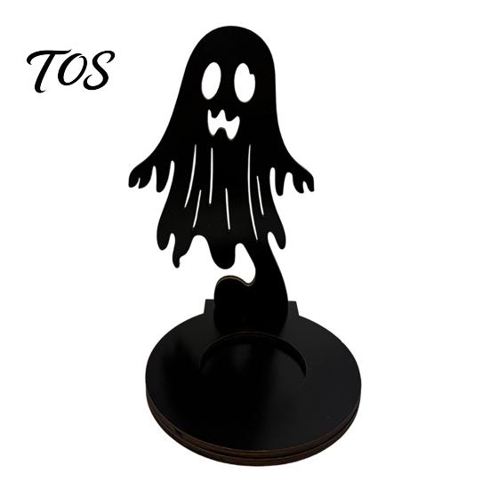 Solid Metal Silhouette Decor Halloween Wooden Candle Holder, Black Hollow Crow Spider Tealight Display Unique Tea Light Holder Stand, Gothic Tabletop