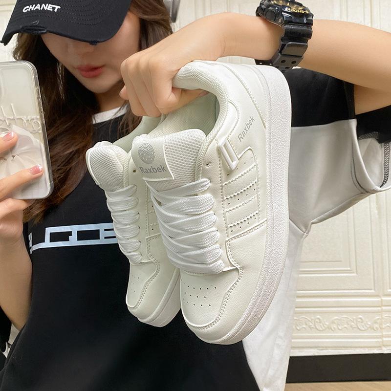 

Guochao нишевые новые мужские и женские кеды для скейтборда толстый язычок универсальные дышащие парные повседневные кеды на платформе спортивные маленькие белые кеды 44 белый