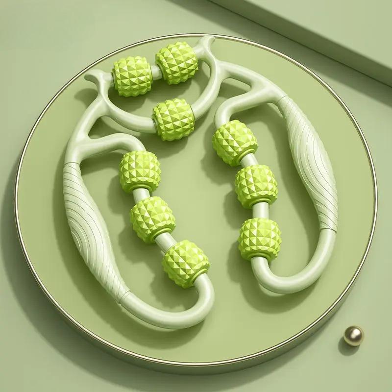 High Quality Nine Wheel Circular Leg Clamp, Thigh Muscle Relaxor, Leg Stretching Massager, Beautiful Leg Yoga Massage Roller