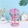 AEE2-1 Piece Wrought Iron Four-Story Rotating Jewelry Rack Jewelry Rack Earring Earring Bracelet Display Rack Black