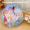 8 Rib Auto Folding Umbrella Kpop Demon Hunters Print Custom Name Text Portable Rain Gear
