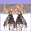 Enchanting Black Halloween Cloak With Spider Pattern Tail For Kids Dress Up Costume