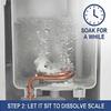 Limpiador líquido descalcificador para dispensadores de agua, para máquinas de agua domésticas y de oficina. Eliminador de cal. Agente de limpieza seguro e inodoro. 120 ml.