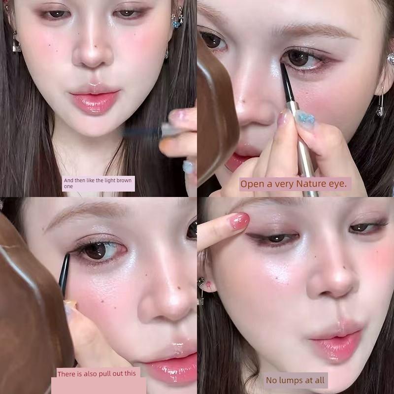 Little Monkey AMWAY! Mikiplum Eyeliner Silky Quick-Drying Waterproof Sweat-Proof Not Smudge Crouching Silkworm down