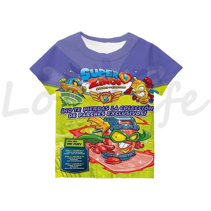 Kids SuperTings T Shirt Harajuku Boys Girls Cartoon Print T-shirts Summer Short Sleeve Children's Clothing Comfortable Tee Tops