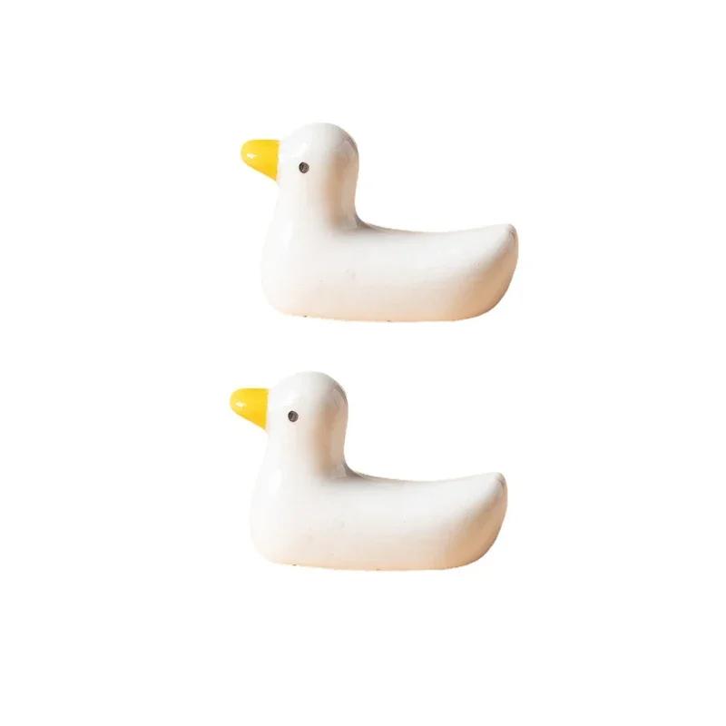 1-3PCS Duck Shape Ceramic Chopsticks Holder Spoon Rest Holders Fork Spatula Rack Shelf  Storage Organizer Kitchen Accessories