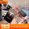 Car Sticker Tesla Car Key Card Holder Cover Protector Holder Diamond Keychain for Tesla Model 3 X Model S Y Roadster P75D P85D P