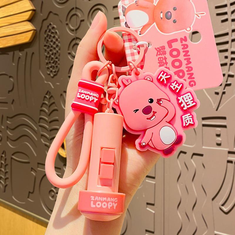 

Ruby Zanmeng Cute Flashlight Keychain Pvc Cartoon Pendant Ideal For Gifting Born